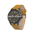 Men's Ancher Watch With Brown Leather Strap And Black Dial